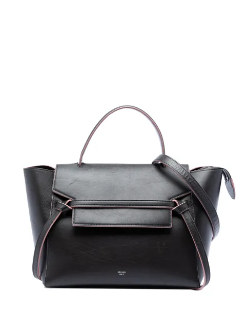 Celine Pre-Owned 2016 Mini Smooth Calfskin Belt Bag satchel Black CUAR4W994PHMNXIV