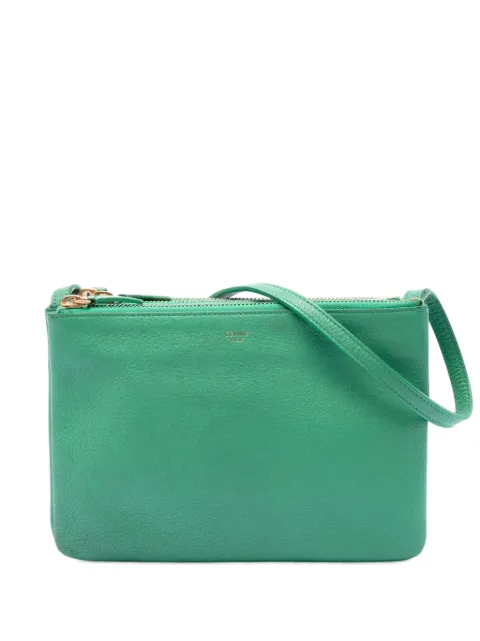 Celine Pre-Owned 2015 Small Lambskin Trio crossbody bag Green C2MUFWKQHIOIA3AU