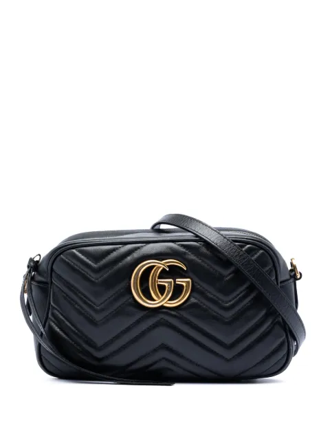 Gucci Pre-Owned 2016-2026 Small GG Marmont Matelasse Calfskin crossbody bag Black 7KZ22ERXNNRHT6OQ