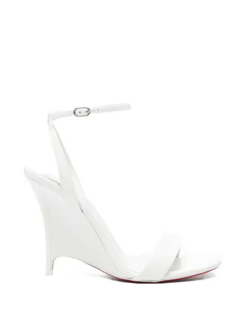 Christian Louboutin Zeezeenella wedge-heel ankle-strap sandals White 3260057W302