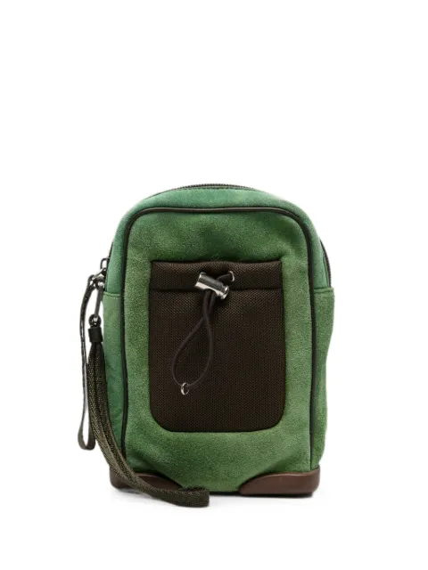 Prada Pre-Owned 1990s suede clutch bag Green PR580BQV