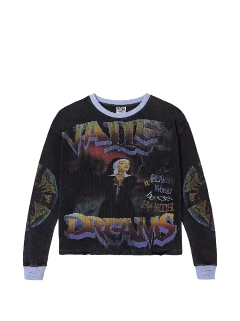 Vale Wrath Of Faith Thermal waffle-knit sweater Black VAL222