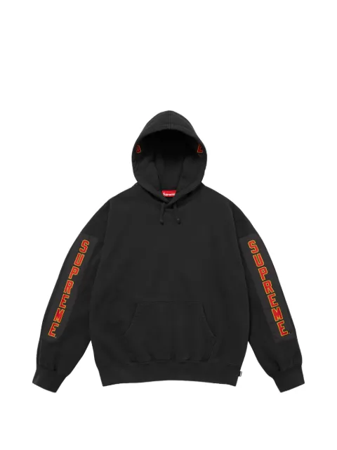 Supreme logo-patch hoodie Black SU27663