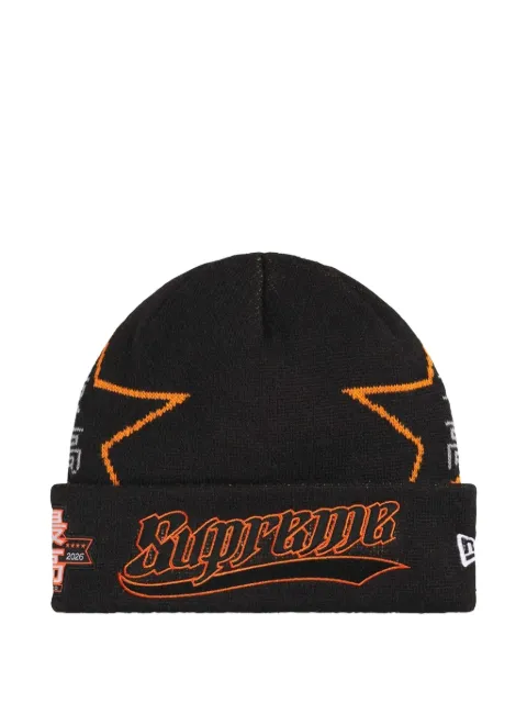 Supreme x New Era Stars beanie hat Black SU27665