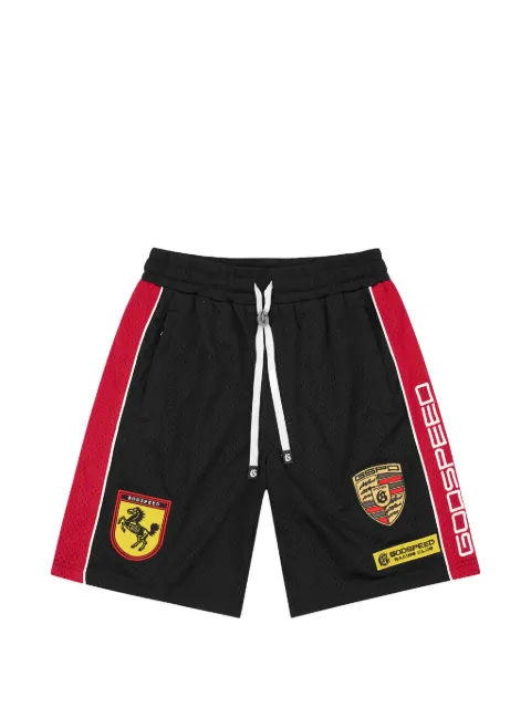 GODSPEED logo-patch mesh shorts Black GS343