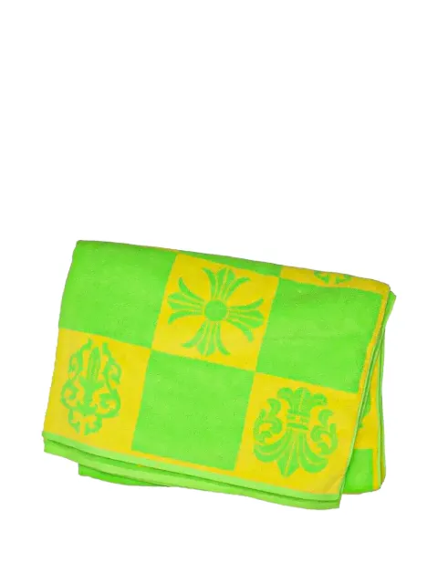 Chrome Hearts plaid-pattern beach towel Green CHRM1297