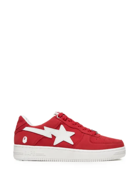 A BATHING APE® Bape Sta Low suede sneakers Red 1H20191047