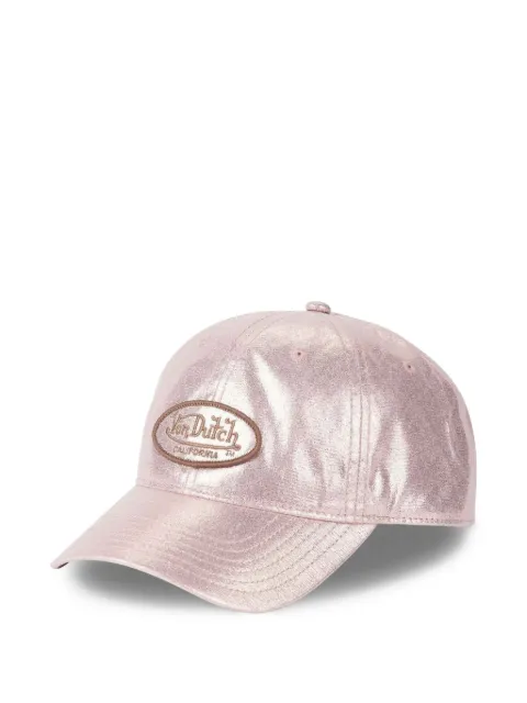 Von Dutch logo-patch glitter-effect baseball cap Pink VD2CD