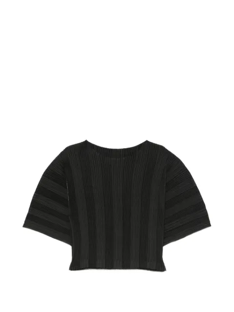 Issey Miyake pleated short-sleeve top Purple IM66FJ658