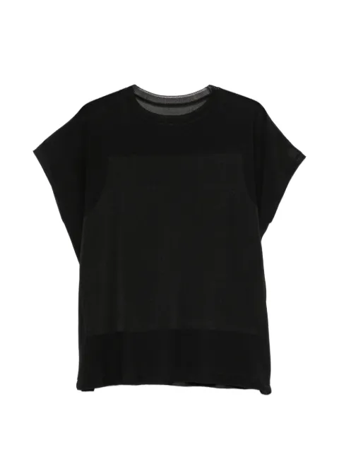 Issey Miyake cap-sleeves T-shirt Black IM66KN805