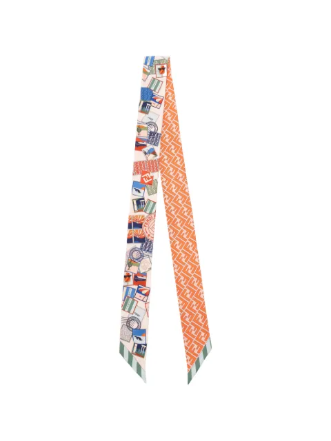 FENDI wrappy FF-logo scarf Orange FXT011B13F