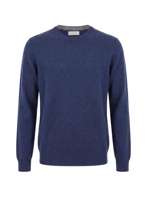 Brunello Cucinelli cashmere crew-neck sweater Blue M2200100CJK18