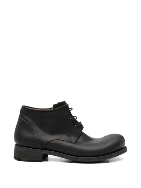 Ma+ upturned-toe leather biker boots Black S13H2NVA15