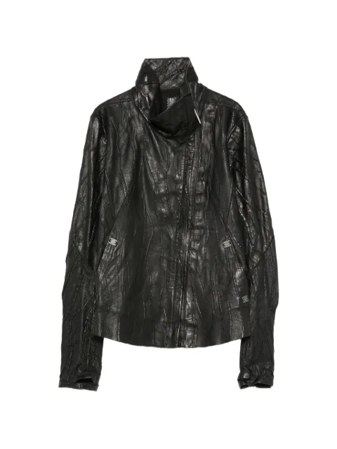 Isaac Sellam Experience crinkled leather jacket Black PRUDENTESOUSVIDE