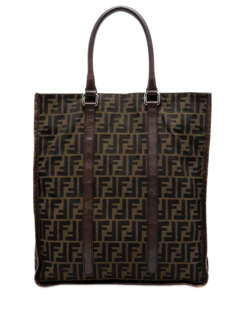 Fendi Pre-Owned 2000-2010 Zucca Canvas Vertical tote bag Brown N5R4ND8TEVE8Z1Z6