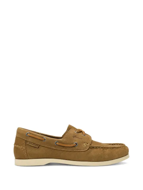 Manebi lace-up suede boat shoes Neutrals K13KM