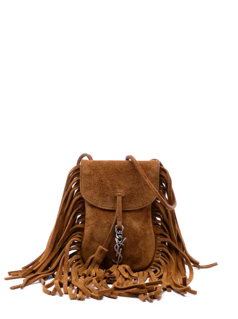 Saint Laurent Pre-Owned 2016 Toy Suede Anita Fringed crossbody bag Brown DY32RWC3AJV83WZI