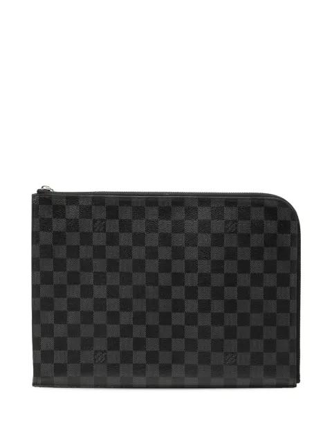 Louis Vuitton Pre-Owned 2017 Damier Graphite Pochette Jour GM clutch bag Black 721IPKI8RSO494H2