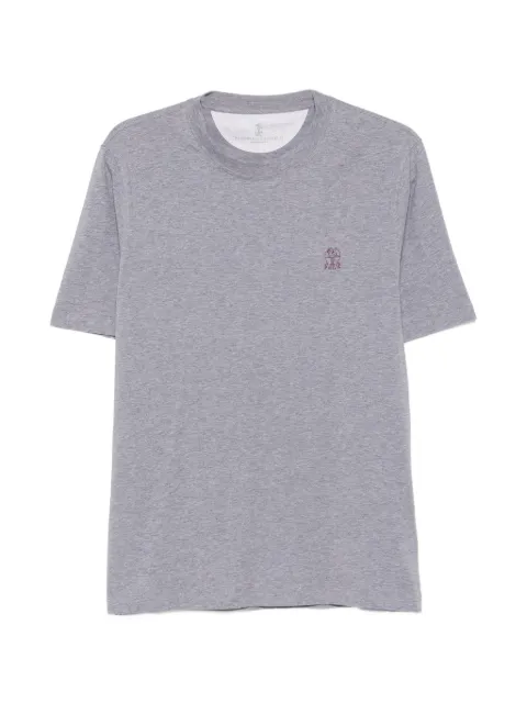 Brunello Cucinelli logo-print T-shirt Grey M0B138440CFD23