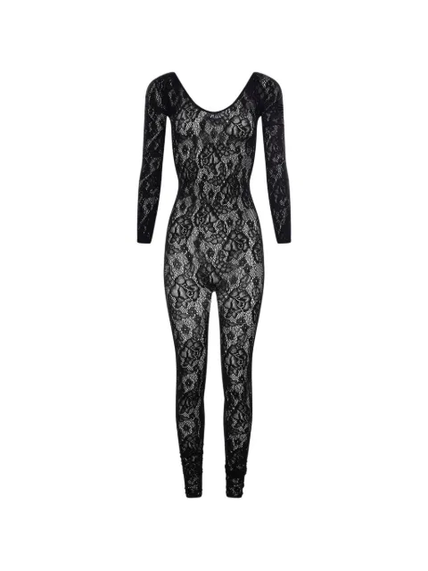Wolford floral-lace semi-sheer jumpsuit Black 53410127005
