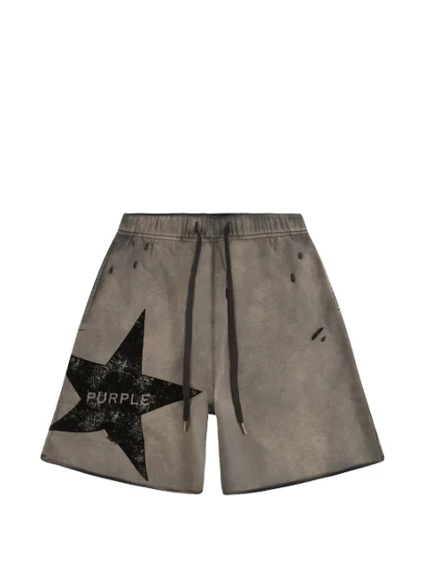 Purple Brand Star Wordmark shorts Grey P446MFBF826