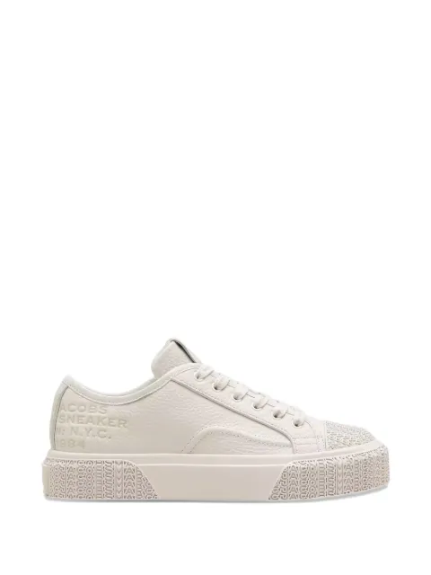 Marc Jacobs debossed-logo grained-leather sneakers Neutrals 2R4FSN001F17118