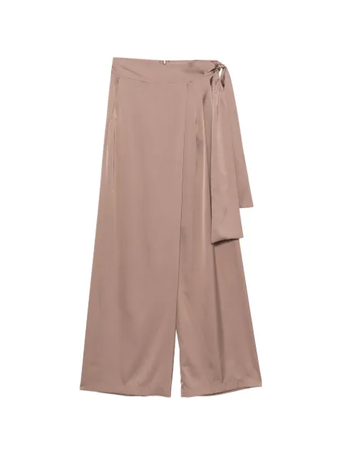 D.Exterior tie-fastening wrap trousers Neutrals 62642