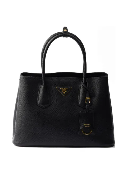 Prada double medium Saffiano leather bag Black 1BG887VDOG2A4A