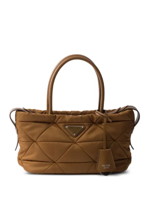 Prada padded Re-Nylon medium tote bag Brown 1BG662VOOORDJN