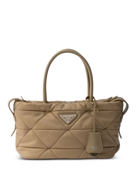 Prada padded Re-Nylon medium tote bag Brown 1BG662VOOORDJN