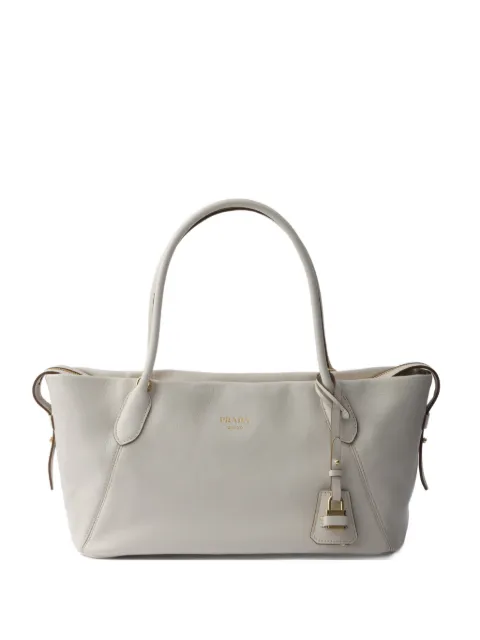 Prada large leather tote bag Neutrals 1BG661VOOO2HF2