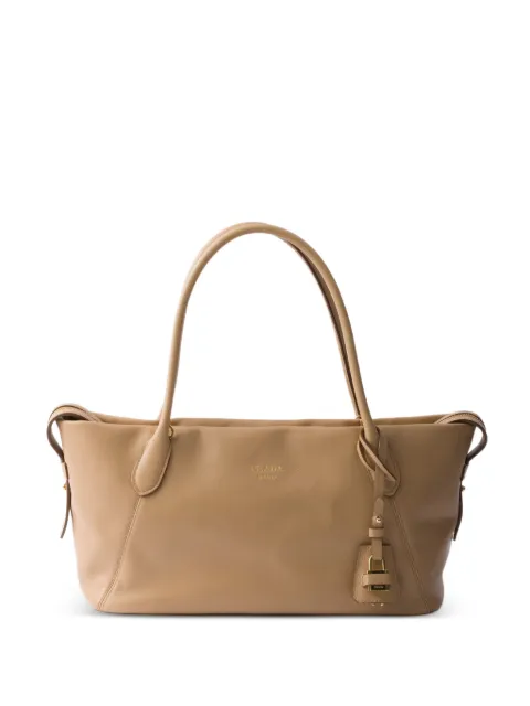 Prada large leather tote bag Neutrals 1BG661VOOO2HF2