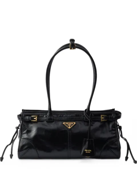 Prada Bonnie leather shoulder bag Black 1BA426VMOM2CYR
