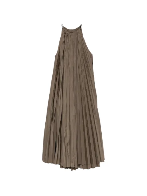 Max Mara pleated halterneck midi dress Green 2621226057600