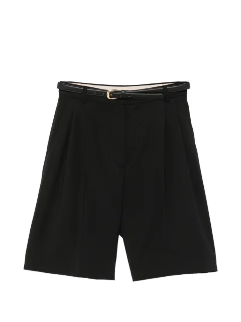 Max Mara Adorno belted pleated shorts Black 2626146021600