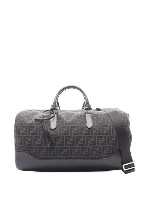 Fendi Pre-Owned 2010-2026 Zucca Canvas Duffle Bag travel bag Grey C80BRAJWXSDZ507E