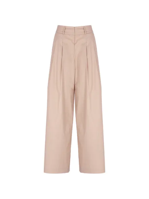 Peserico pleated wide-leg trousers Neutrals A0455401979246