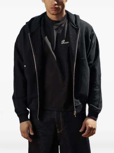 ROUGH. Nyma logo-embroidered zip-up hoodie White SS26RGH042