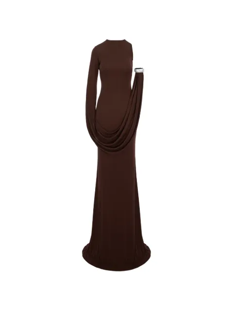 Seen Users Iconic Bracelet draped maxi dress Brown SEEN12DRS07