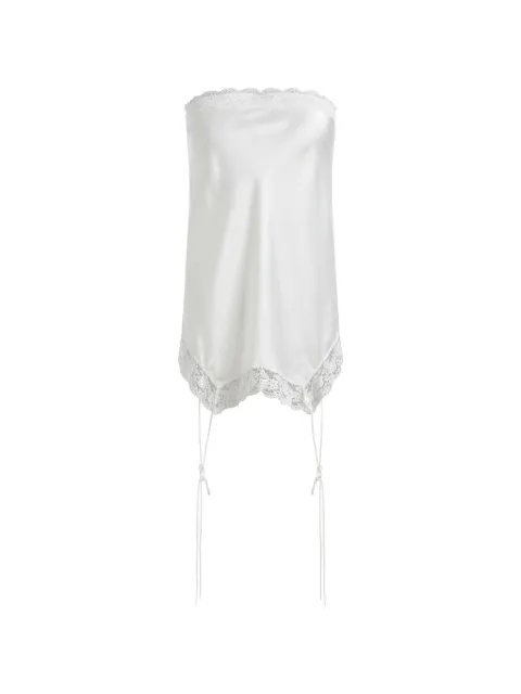 Seen Users lace-trim blouse Neutrals SEEN12TOP17
