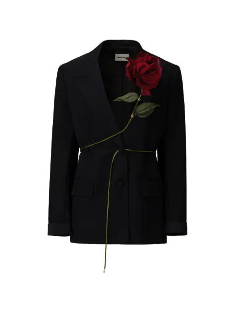 Seen Users Carnivorous Rose blazer Black SS24SEENBLZ08