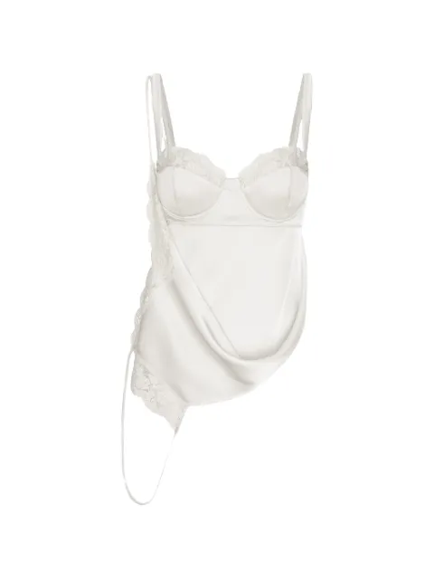 Seen Users Picasso lace-trim top White SEEN12TOP20