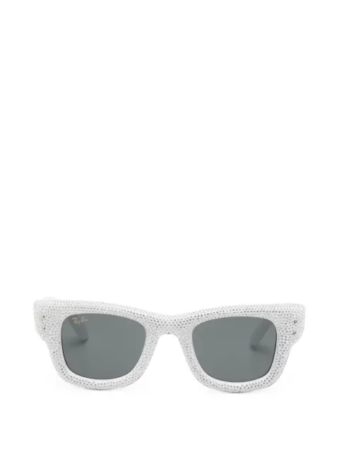 Ray-Ban x A$AP Rocky Wayfarer Puffer crystal-embellished sunglasses White 0RB4940BPWAYFARERPUFFER