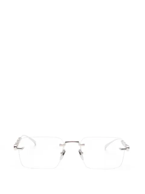 Gucci Eyewear crystal-embellished rimless-frame glasses Silver GG2154O