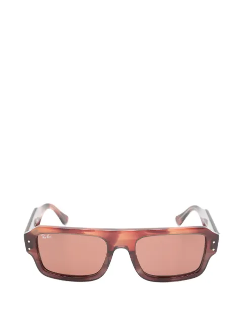 Ray-Ban tortoiseshell-effect rectangle-frame sunglasses Brown RB4454