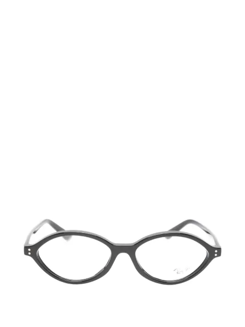 Ray-Ban logo-plaque cat-eye glasses Black RB7265