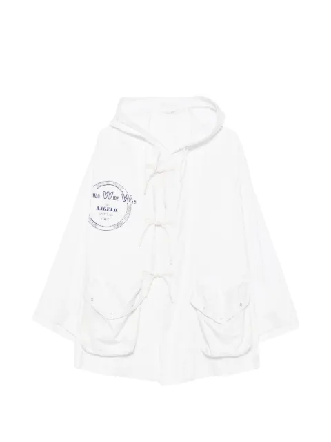 A.N.G.E.L.O. Vintage Upcycling hooded drawstring jacket White AU450AROA