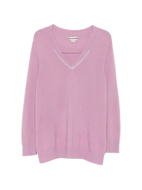 A.N.G.E.L.O. Vintage Upcycling layered-neckline knit jumper Pink AU250BQL