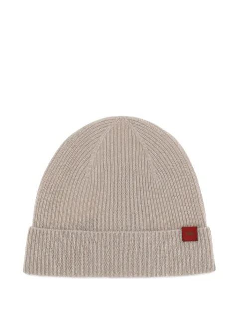 Kiton ribbed-knit beanie hat Neutrals UCPL003K0239L07