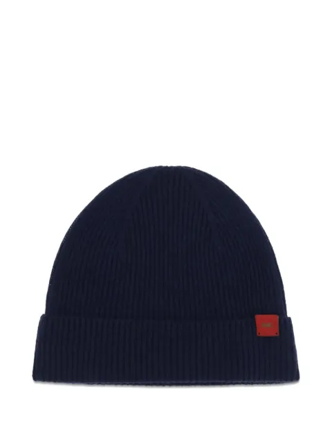 Kiton ribbed-knit beanie hat Blue UCPL003K0239L05
